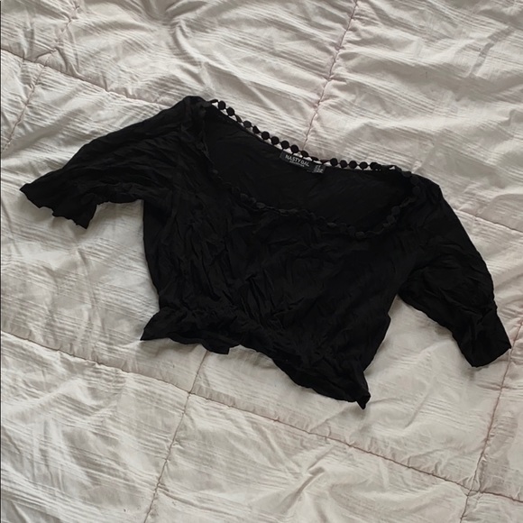 Nasty Gal Tops - 🍀cropped black top Nasty Gal Tops - 🍀cropped black top